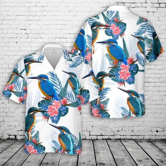 Discover Kingfisher Bird Hawaiian Shirt, Casual Shirt For Men
