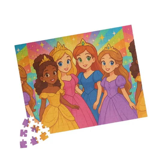 Discover Cartoon Princesses Jigsaw Puzzle for Kids
