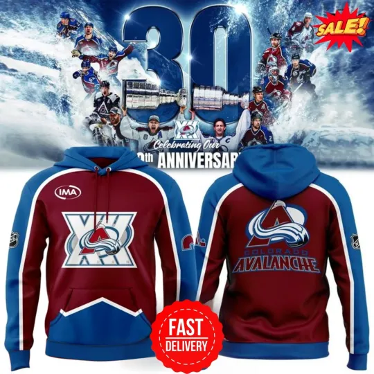 Discover Colorado Avalanche 30th Anniversary 3D Hoodie