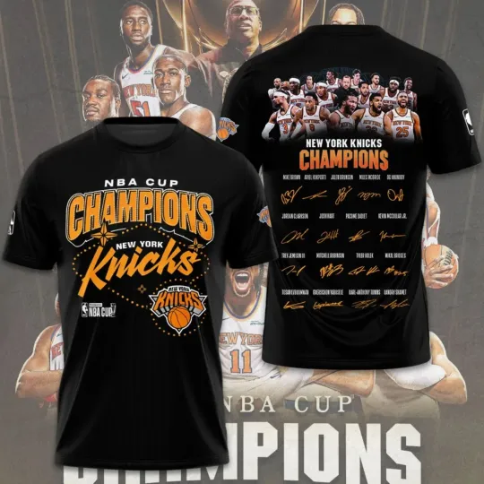 Discover New York Knicks 2025 Champions 3D T-Shirt