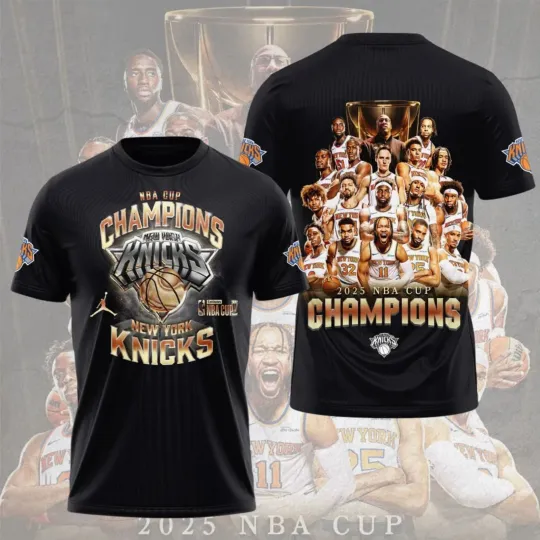 Discover New York Knicks 2025 Champions 3D T-Shirt