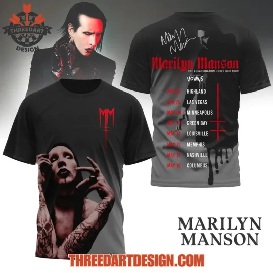 Marilyn Manson One Under God Tour 3D T-Shirt