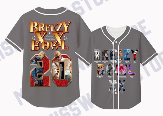 Discover Chris Brown Breezy X Bowl Baseball Jersey