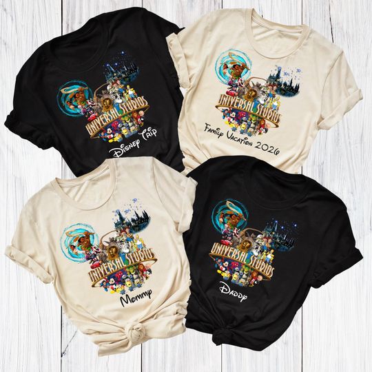 Discover Custom 2026 Universal Studios Family Vacation Group Shirt, Disney Universal Studio Trip Shirts, Family Matching Universal Studio 2026 Tees,