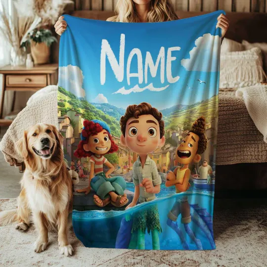 Discover Disney Luca Fleece Bed Custom Blanket Gift For Fan, Kids