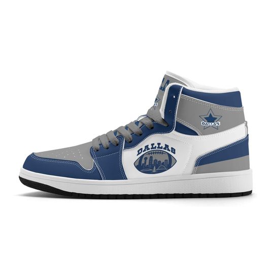 Discover Dallas Football Team Shoes for Men & Women Team Themed Basketball Sport Shoes Custom Football Sneakers Dallas Sneakers Dallas Gifts Shoes
