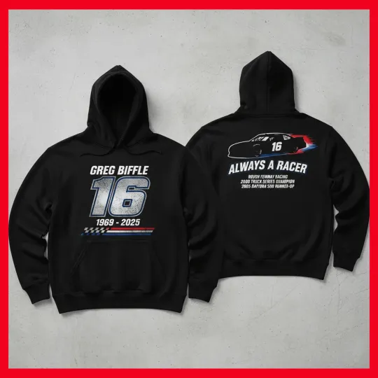Discover HOT!!! Hot Greg Biffle #16 hoodie men 2 side black s-5xl Reprint Gildan