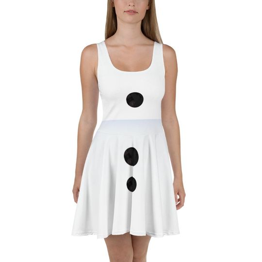 Discover Frozen Snowman Running Costume Women's Skater Dress