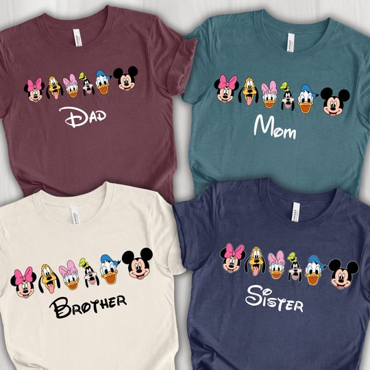 Discover Custom Mickey & Friends  Family Trip Shirt, Disney Family Vacation Shirt, Personalized Family Trip Matching Shirt, Minnie Disneyworld Shirt