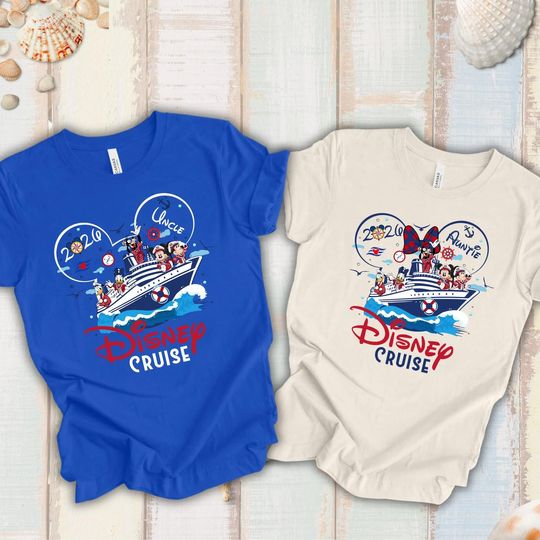 Discover Custom Disney Cruise Family Trip Shirt, Disney Cruise Vacation Shirt, Disney Group Shirt, Custom Name Cruise Shirt, Personalized Cruise Tee