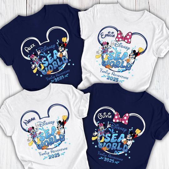 Discover Disney Sea World Family Adventure 2026 Shirt, Family Cruise Shirt, Sea World Vacation Shirt, World Matching Trip, Disney Cruise Group Shirt