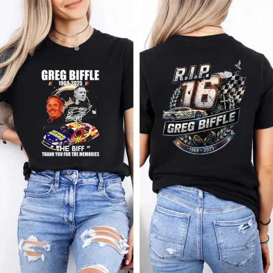Discover R.I.P 16 Greg Biffle Shirt, 1969-2025 Thanks You For The Memories TShirt