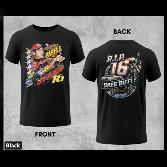 Discover 16 Greg Biffle Memorial Tribute Shirt, Honoring a Racing Legend Both Sides
