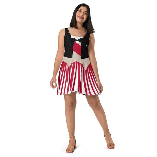 Haunted Mansion Stretching Portrait Man Running Costume Skater Dress