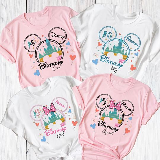 Discover Personalized Birthday Vacation Shirt, Disney Birthday Family Trip Shirt, 2026 Disney Birthday Party Trip Shirt, Disney Birthday Squad Tees