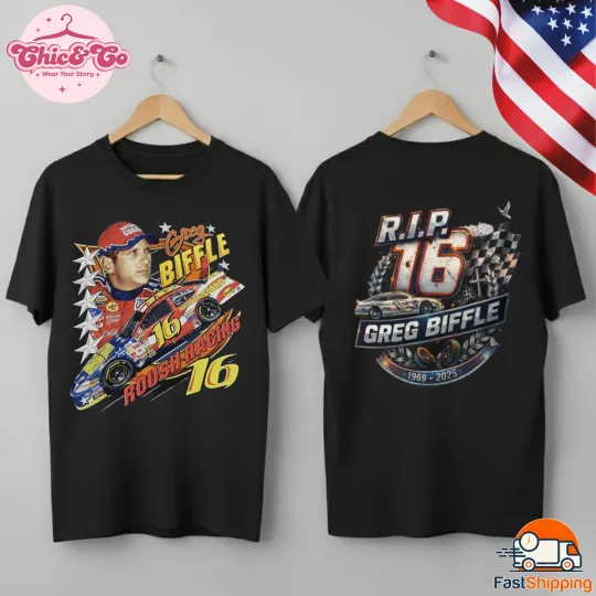 Discover 16 Greg Biffle Memorial Tribute T-Shirt Reprint S-5XL Gift For Fans