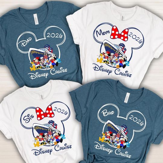 Discover Personalized Disney Cruise Family 2026 Shirts, Disney Family Vacation, Disney Family Trip, Disney Cruise Birthday Tee, Disney Cruise Shirt