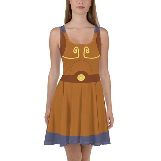 Hercules Running Costume Skater Dress