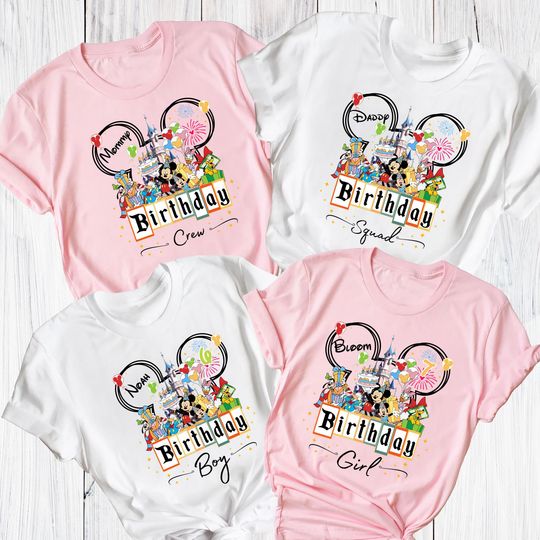 Discover Custom Disney Birthday Boy and Girl Shirt, Disney Birthday Family Trip, 2026 Disney Birthday   Party Trip Shirt, Disney Birthday Squad Tees