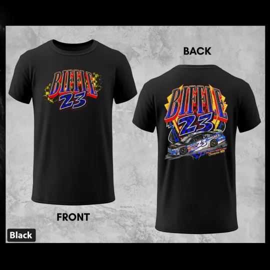 Discover Vintage Greg Biffle 23 Racing Men's Black T-Shirt - Legend Tribute