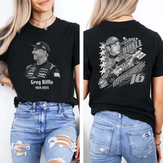 Discover R.I.P Greg Biffle Shirt, Greg Biffle Roush Racing Black White TShirt, S-5XL