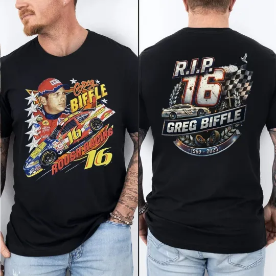 Discover 16 Greg Biffle Memorial Tribute Shirt, Honoring a Racing Legend Both Sides