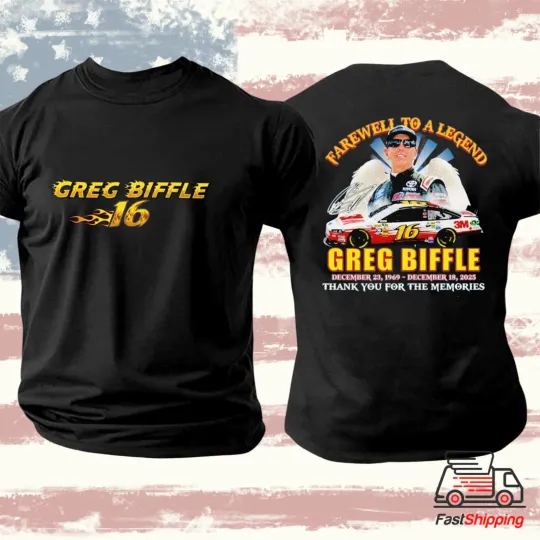 Discover Greg Biffle 1969-2025 Tribute Thank You T-shirt S-5XL