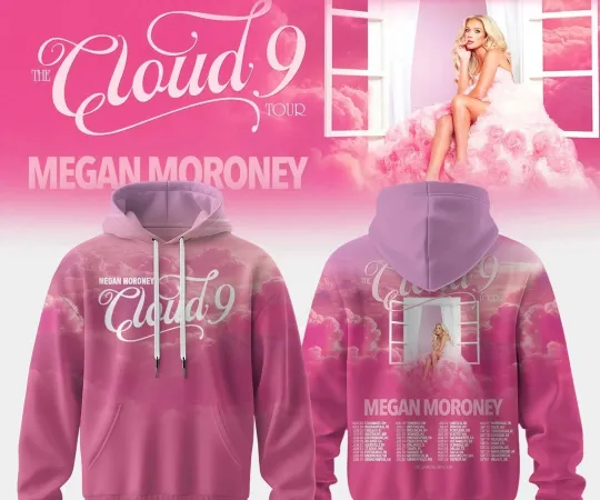 Discover MEGAN MORONEY THE CLOUD 9 TOUR 2026, 3D HOODIE, AOP
