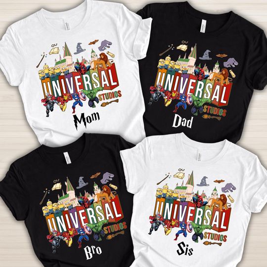 Discover Custom Universal Studios Family Trip Shirt, Personalized Disneyland Vacation Tees, Disney Orlando Park Shirts, Disney Orlando Park Universe
