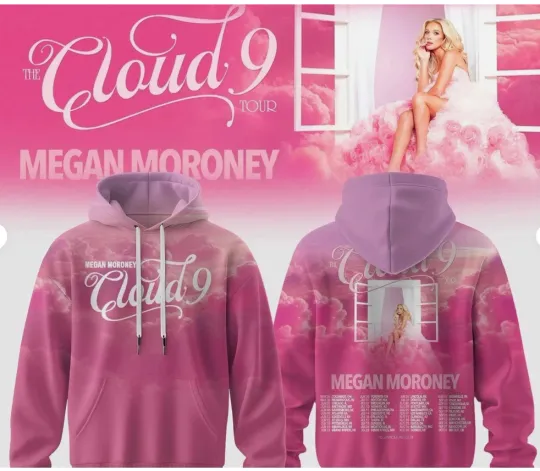 Discover MEGAN MORONEY THE CLOUD 9 TOUR 2026, 3D HOODIE,