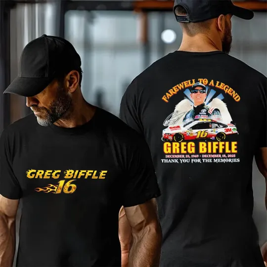 Discover 2sided Greg Biffle TShirt, 1969-2025 Thanks You For The Memories TShirt