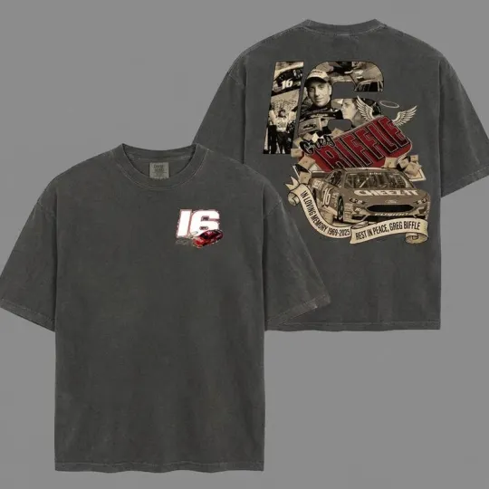 Greg Biffle Shirt, 2-Sided Racing Graphic Tee, Rip Greg Biffle