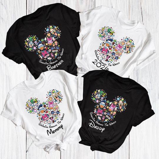 Discover Drinking Around Matching 2026 Shirt, Snacking Around The World Team 2026 Shirt, Disney Snacks Squad Shirt, Disney Epcot Group Trip Shirts