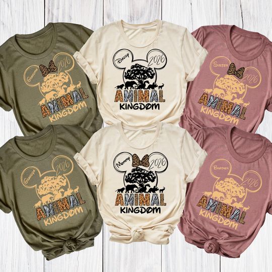 Discover Custom Disney Safari Squad 2026 Shirts, Disney Animal Kingdom Trip Shirts, Safari Family Matching Shirts, 2026 Disney Trip Vacation Shirt.