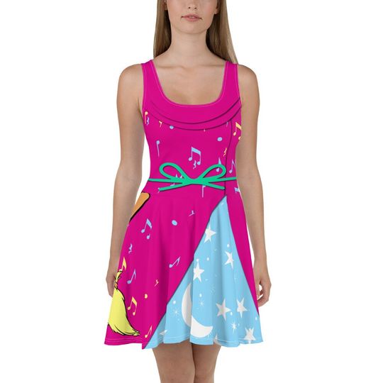 Discover 90s Fantastical Running Costume Skater Dress