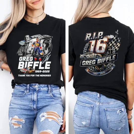 Discover R.I.P 16 Greg Biffle Shirt, 1969-2025 Thanks You For The Memories TShirt, Ver02