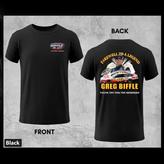 Discover Trending! Greg Biffle Tri-City Raceway 1995 Track Champion T-shirt S-5XL