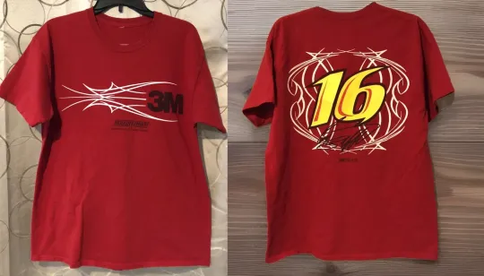 Discover Greg Biffle #16 3M Racing Red Signature Graphic Tee T Shirt Size S-5XL