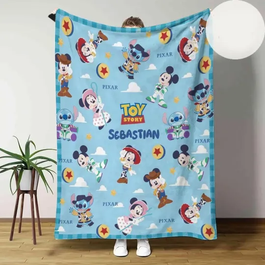 Discover Personalized Mickey & Friends Disney Toy Story Group Fleece Blanket