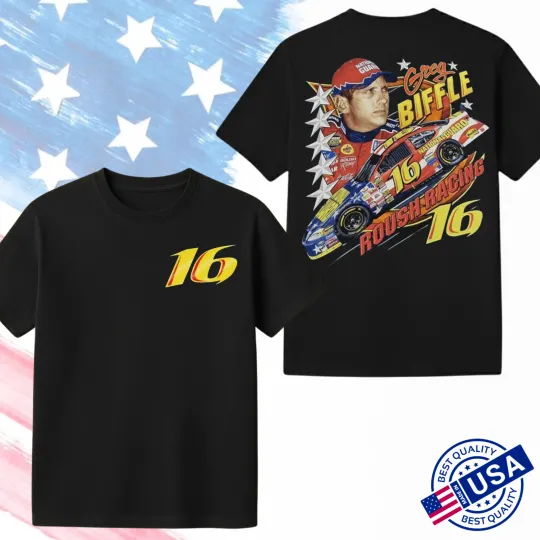 Greg Biffle RIP Racing Legend T-Shirt Reprint Full Size S-5XL Unisex