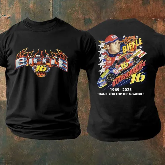 Discover Greg Biffle Roush Racing TShirt, 1969-2025 Thank You TShirt