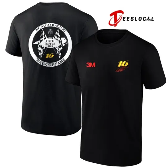 Discover Greg Biffle Walk Of Fame No 16 Racing Legacy Portrait Signature T-shirt