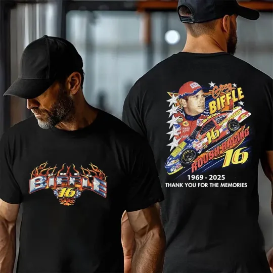 Discover Greg Biffle Roush Racing Tshirt, 1969-2025 Thanks You For The Memories Tshirt