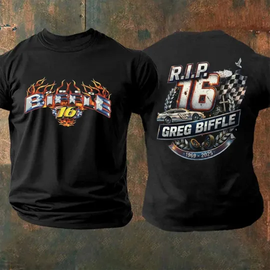 Discover Greg Biffle TShirt, 1969-2025 Thanks You For The Memories