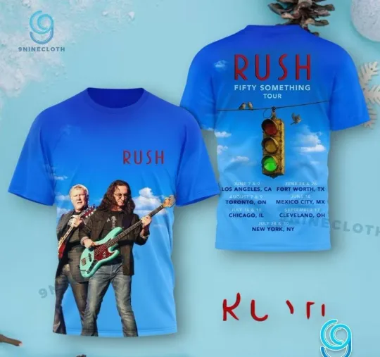 Discover Rush Fifty Something Tour 2026 3D T-Shirt
