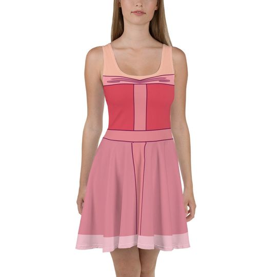 Belle Winter Dress, Princess Running Costume Skater Dress