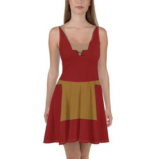 Sleeping Beauty Brown Fairy Running Costume Skater Dress