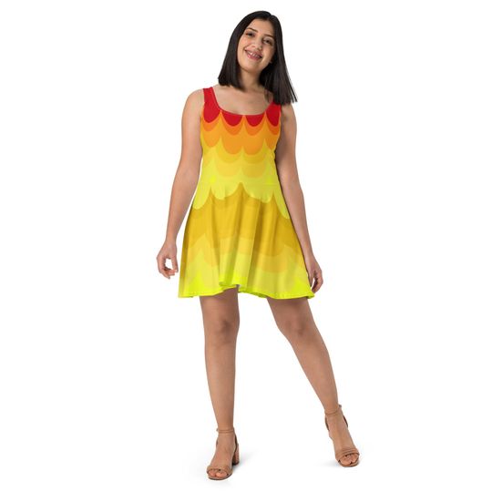 Discover Tiki Emcee Parrot Running Costume Skater Dress