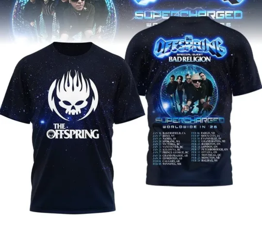 Discover The Offspring Supercharged Worldwide In 2026 3D T-Shirt