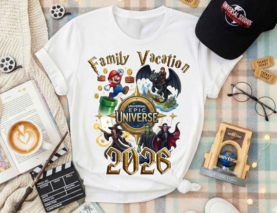 Discover New 2026 Custom Epic Universe Family Matching Shirt, Universal Family Vacation Shirts. Universal Personalized Matching Shirts. DT368